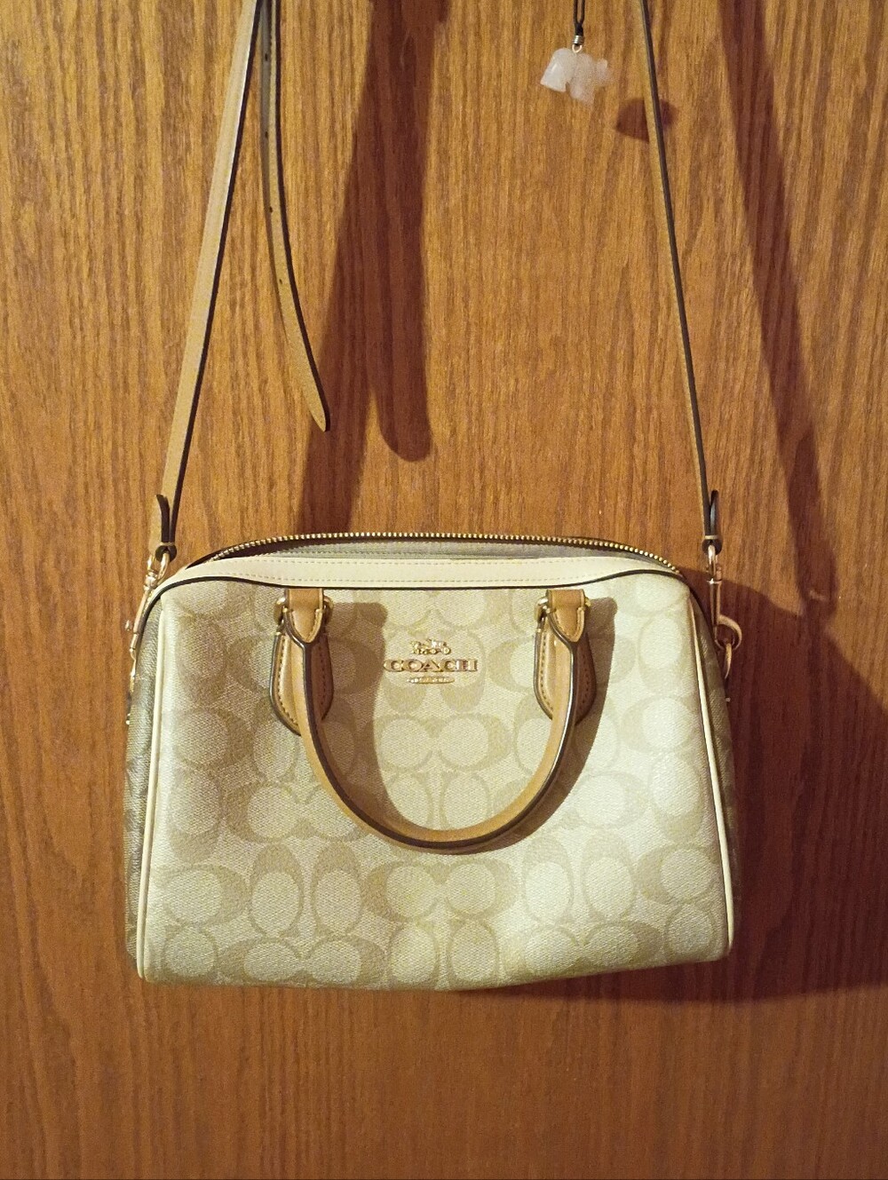 Coach Coated Canvas Dome Monogram Satchel